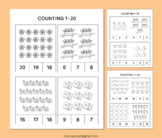 Spring Count and Clip Numbers 1-20 1-10 Counting Math Acti