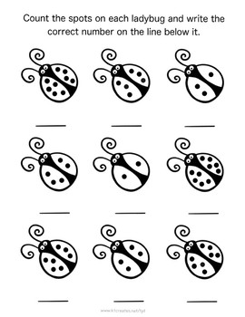 Spring- “Count ladybug spots“ counting activity by KT Creates by Katie ...