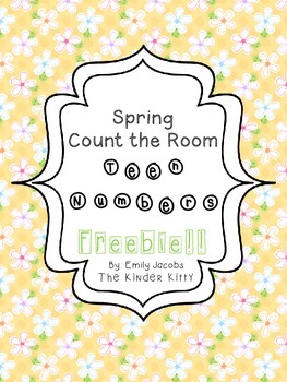 Preview of Spring Count the Room: Teen Number Practice