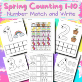 Spring Counting 1-10, Number Matching and Writing, Ten Fra