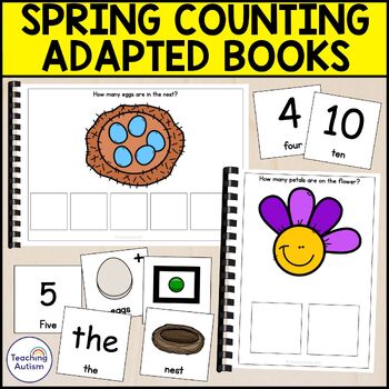 Preview of Spring Counting Adapted Books for Special Education and Autism