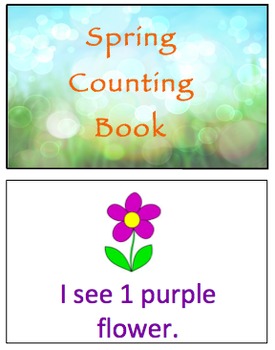 Preview of Spring Counting Book- Pecs Included