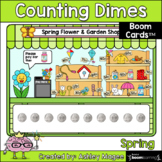 Spring Counting Coins -  Dimes - Boom Cards - Digital Dist