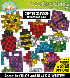 Spring Counting Cubes Clipart {Zip-A-Dee-Doo-Dah Designs}
