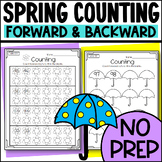 Spring Theme Counting Forward and Backward Worksheets: Cou