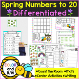 Spring Number Mats & Differentiated Counting Pages Numbers