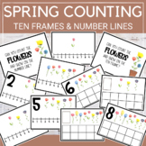 Spring Counting Ten Frames & Number Line Loose Parts Kinde