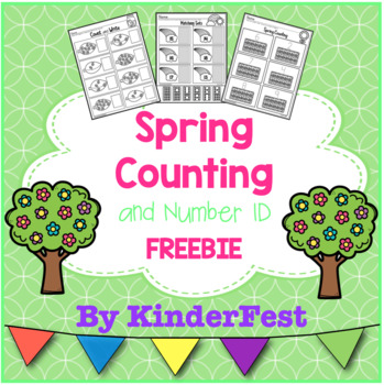 Preview of Spring Counting and Number ID FREEBIE!