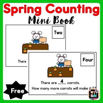 Preview of FREE Spring Counting to 10 Adapted Book | Math Emergent Reader Mini Book
