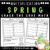 Spring Crack the Code Math Riddles Multiplication Worksheet