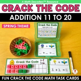 Spring Crack the Code Math Task Cards Addition within 20 Practice Math Decoders™