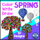 Spring Craft Activities: Spring Writing, Spring Coloring a