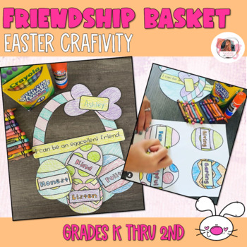 Preview of Spring Easter Basket Craft | Easter Eggs Friendship | Easter Activity