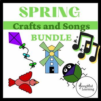 Preview of Spring Craft & Song Bundle | Spring Crafts | Preschool Music | Bugs and Insects