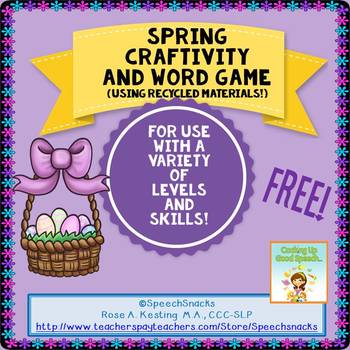 Preview of Spring Craftivity and Word Game {FREE}