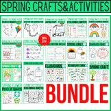 Spring Crafts&Activities BUNDLE,Math,Coloring pages,writin