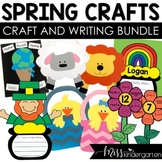 Spring Crafts Kindergarten Bundle Math Crafts and Writing 