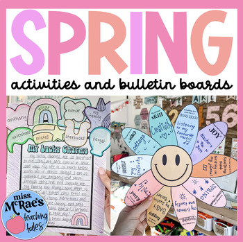 Preview of Spring Crafts | Lucky Charms | Flower Craft | March and April Bulletin Boards