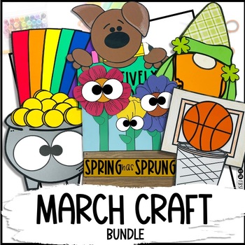 Preview of Spring Crafts March Craft Bulletin Board Door Decor BUNDLE