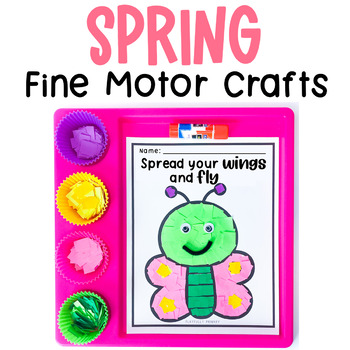 Preview of Spring Tear Art Crafts, Kindergarten + Preschool Fine Motor Journal Pages