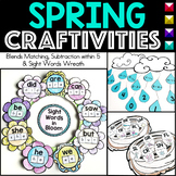 Spring Crafts for Blends, Sight Words and Subtraction Math