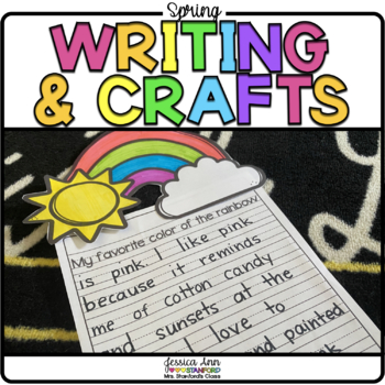 Preview of Spring Creative Writing Prompts with Craft Activities for Bulletin Boards