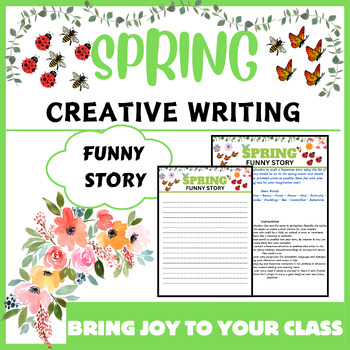 Preview of Spring Creative Writing ; Spring Funny Story - Fun Story Writing - NoPrep ELA