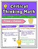 Spring Critical Thinking Math | Mental Math Word Problems Addition & Subtraction