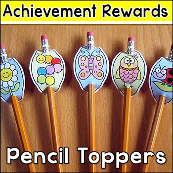 Preview of Behavior Management Student Rewards - Spring Pencil Toppers
