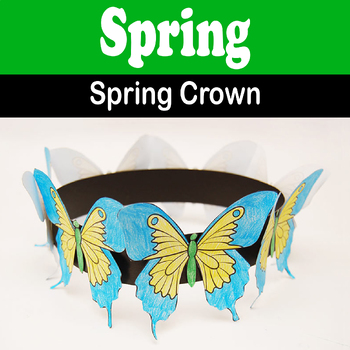 Preview of Spring Crown Craft for Kids: Spring Activity (K-2)- Crown Template