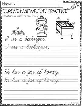 Spring Cursive Handwriting Practice by Miss Faleena | TpT