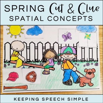 Preview of Spring Cut and Glue Language Activities