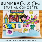 Summer Cut and Glue Language Activities