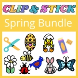 Spring Cut and Paste Bundle Flower Bird Egg Bunny Chick Be
