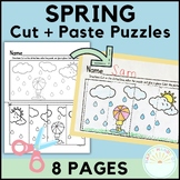 Spring Cutting Practice Cut and Paste Puzzles - Spring Bre