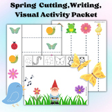 Spring Cutting, Writing, & Visual Motor Activity Bundle NO PREP