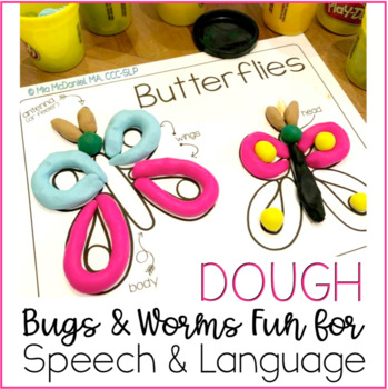 Preview of Bugs and Insects Dough Activities for Spring Speech and Language Therapy