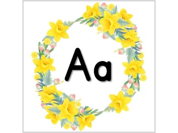 Preview of Spring Daffodils Classroom Décor Set 172 sheets, 172 Easter Classroom Posters