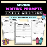 Spring Daily Writing Prompts for 1st & 2nd Grade - 30 Days