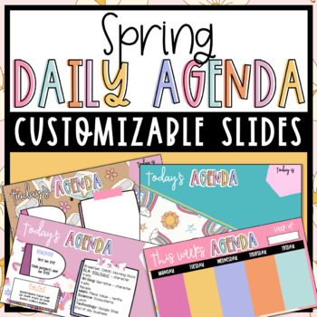 Preview of Spring Daily and Weekly Agenda Slides Templates