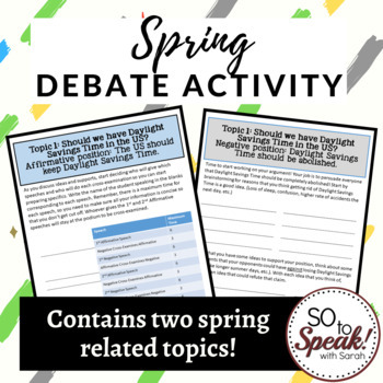 Preview of Spring Debate Activity