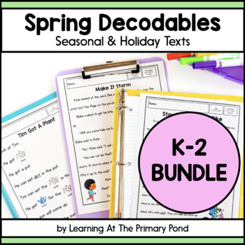 Preview of Spring Decodable Texts for K-2 | Passages BUNDLE