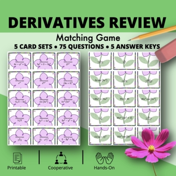 Preview of Spring: Derivatives REVIEW Matching Game