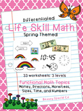 Spring: Differentiated Life Skill Math Pack for Special Education
