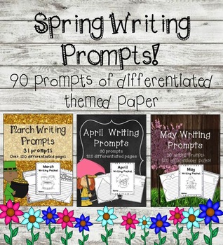 Spring Writing Prompts on Themed Paper {360+ Differentiated Pages!}