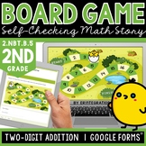 Digital Board Game | 2-Digit Addition | Self-Checking | Ed