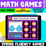 Spring Digital Math Games | GOOGLE Classroom Bundle