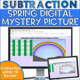 Spring Digital Mystery Picture for Subtraction within 10 |