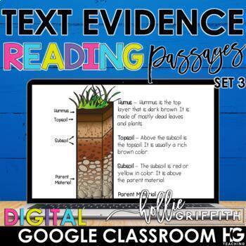 Preview of Spring Digital Reading Passages | Google Classroom, Google Forms