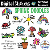 Spring Doodles Digital Stickers
